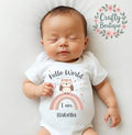 Personalised Name Baby Grow Sleepsuit Body Suit Gift Bib Newborn New Baby Announcement Printed Outfit 1066 Graphic Tee – Cozy Vibes · Great Gift For Fans