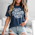 Heather Navy Bella Canvas 3001 T Shirt Mockup Bella Canvas Shirt Mockup Heather Navy Shirt Mockup Best Heather Navy TShirt Mockup Graphic Tee – Aesthetic Look · Perfect For Daily Wear