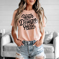 Heather Peach Bella Canvas 3001 T Shirt Mockup Bella Canvas Shirt Mockup Heather Peach Shirt Mockup Best Heather Peach TShirt Mockup Graphic Tee – Aesthetic Look · High-Quality Print