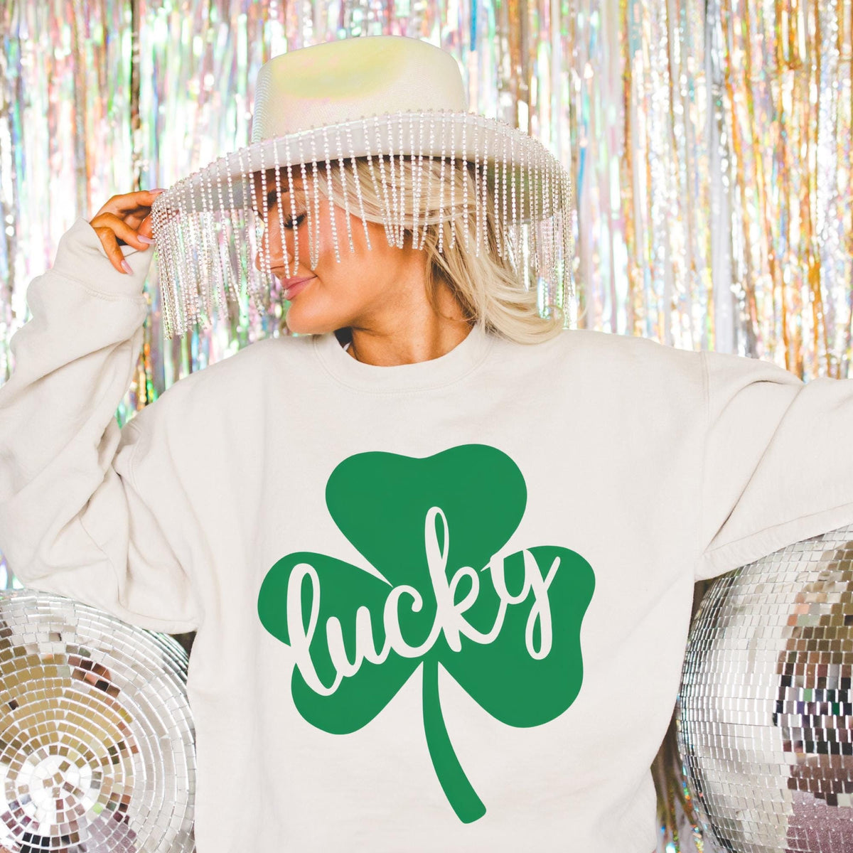Lucky Sweatshirt Lucky Sweatshirt St Pattys Day Sweatshirt Cute St Patrick39s Day St Patrick39s Day Gift Irish Sweatshirt Sweatshirt – Soft Feel · Perfect For Daily Wear