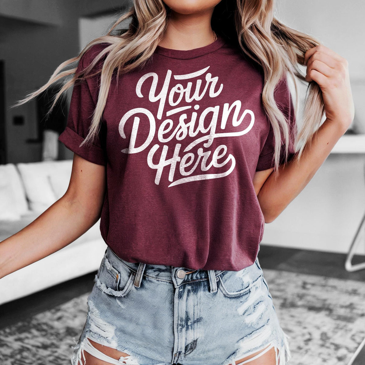 Maroon Bella Canvas 3001 T Shirt Mockup Bella Canvas Shirt Mockup Maroon Shirt Mockups Shirt Mockup Tee Mockup Live Model Mockup Graphic Tee – Easygoing Wear · Trending Graphic Apparel