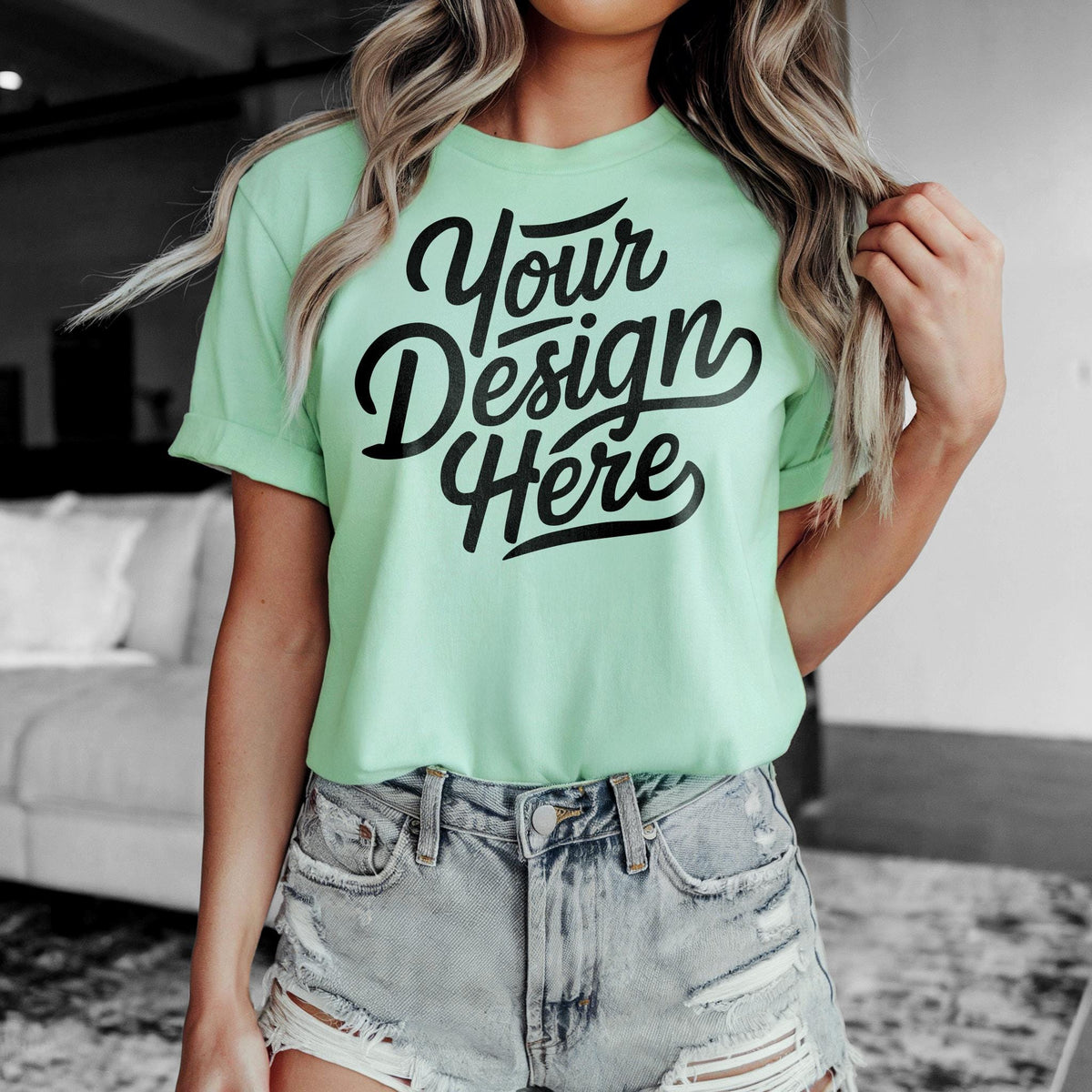Mint Bella Canvas 3001 T Shirt Mockup Mint Bella Canvas Shirt Mockup Mint Shirt Mockups Shirt Mockup Tee Mockup Live Model Mockup Graphic Tee – Aesthetic Look · Perfect For Daily Wear