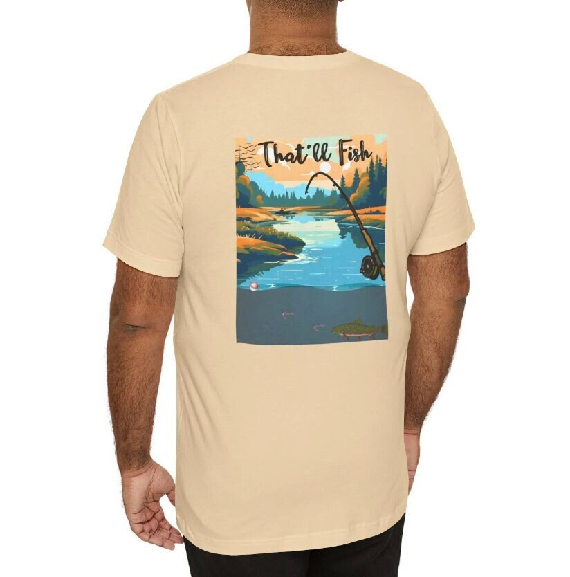 Fishing with Double Hook T shirt Fishing tee nature lover gift him gift her Graphic Tee – Soft Feel · Perfect For Daily Wear