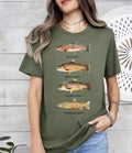 Fisherman39s Dream Trout T Shirt Fly Fishers Outdoorsman fish lovers gift Graphic Tee – Bold Style · Great Gift For Fans