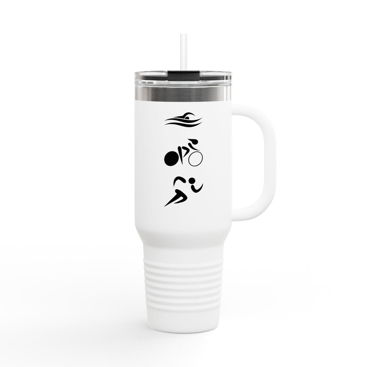 Triathlon Logo Insulated 40oz Travel Mug with Straw and Lid Double Wall Stainless Steel Adventure Mug Triathlete Gift Graphic Tee – Easygoing Wear · Top Pick For Any Outfit