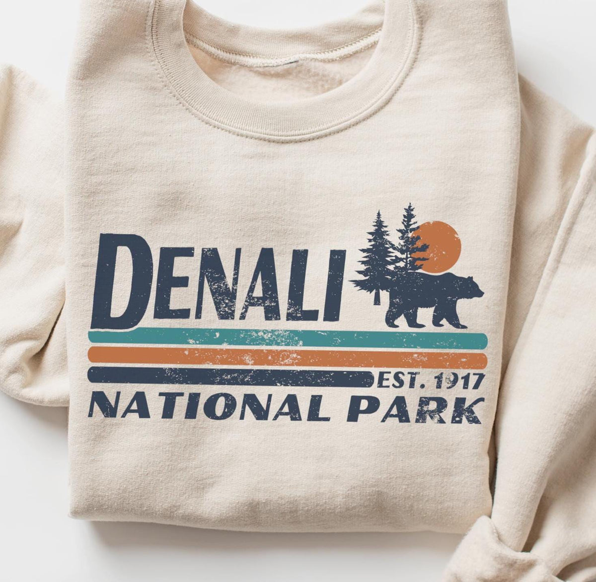 Denali National Park Crewneck Sweatshirt Gift Alaska Bear Trip Souvenir Sweatshirt – Fan Favorite · Top Pick For Any Outfit