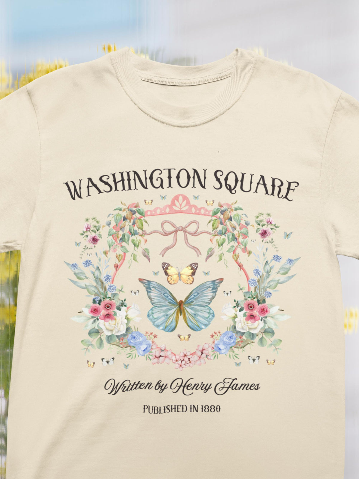 Washington Square by Henry James Classic American Literature 19th Century Novel Humanities Major Gift Floral Bookish Tee for Librarian Graphic Tee – Premium Graphic · Perfect For Daily Wear