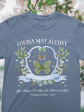 Little Women by Louisa May Alcott Meg Jo Beth Amy 19th Century American Literature Book Lover Tee Shirt with Butterflies for Librarian Graphic Tee – Premium Graphic · High-Quality Print