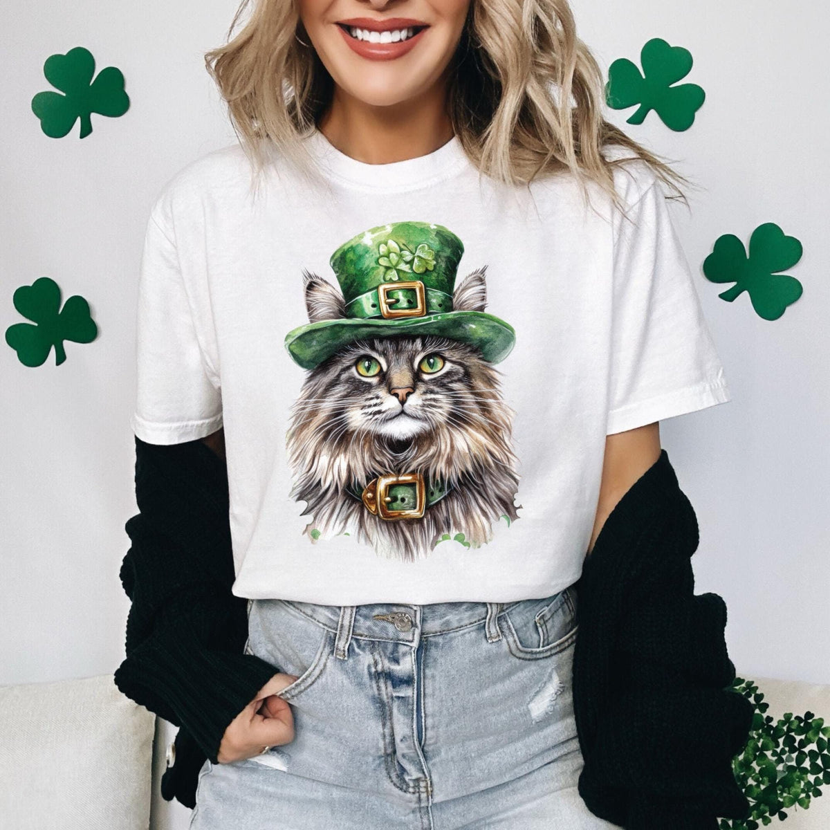 St Patricks Day Cat Shirt Lucky Shirt Funny St Patrick39s Day Shirt Retro St Patrick39s Day Shirt St Pattys Day Shirt St Patricks Day Graphic Tee – Premium Graphic · Top Pick For Any Outfit