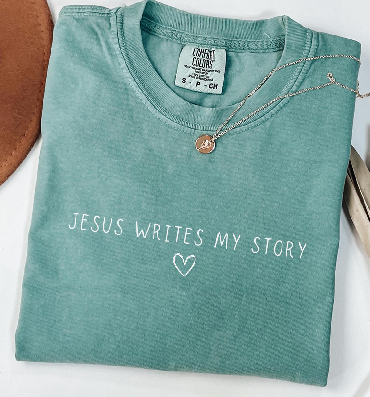 Jesus Writes My Story Tshirt Womens Christian Tee Cotton Graphic Tee – Premium Graphic · Perfect For Daily Wear
