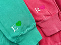 Custom Embroidered Initial Heart Sweatshirt Personalized Couples Gifts Valentines Couple Initials Matching Sleeve Sweatshirt – Everyday Comfort · Must-Have Style