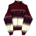 Vintage Grandpa Knit Sweater XL Red Full Zip Pattern 80s 90s Graphic Tee – Premium Graphic · Must-Have Style