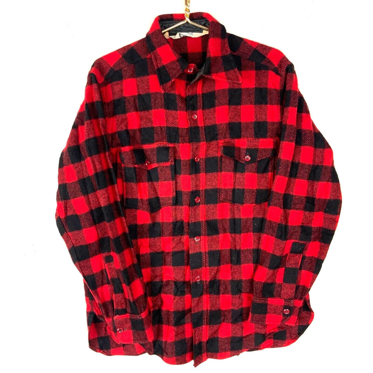 Vintage Woolrich Wool Plaid Shirt Large Red Made In Usa Long Sleeve 90s Graphic Tee – Cozy Vibes · Must-Have Style
