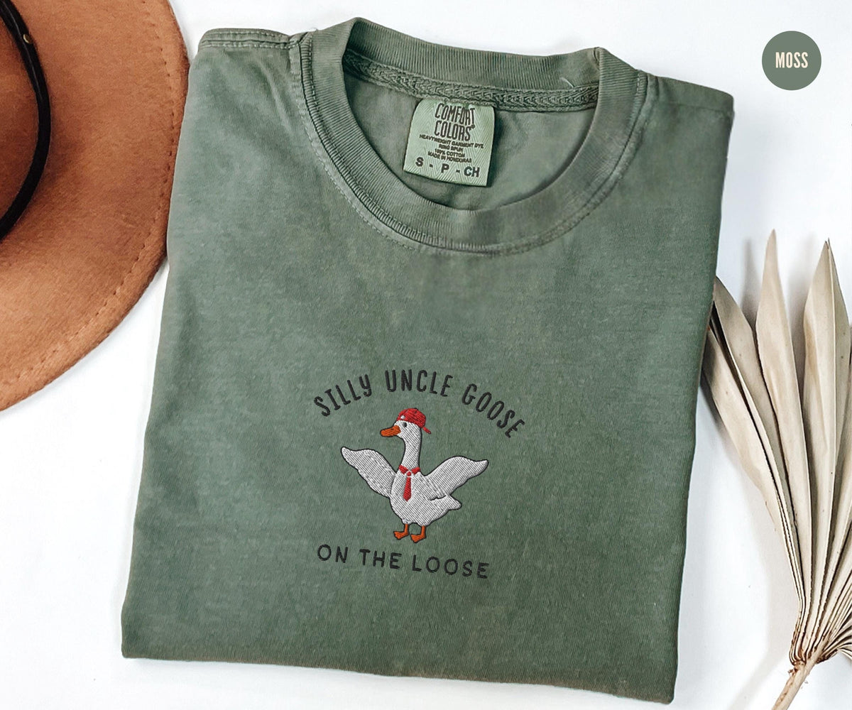 Embroidered Uncle Silly Goose Shirt Cool Uncle Club TshirtFunny Goose Lover Gift for Unlce New Pregnancy Announcement Tee for Uncle to Be Graphic Tee – Premium Graphic · Great Gift For Fans
