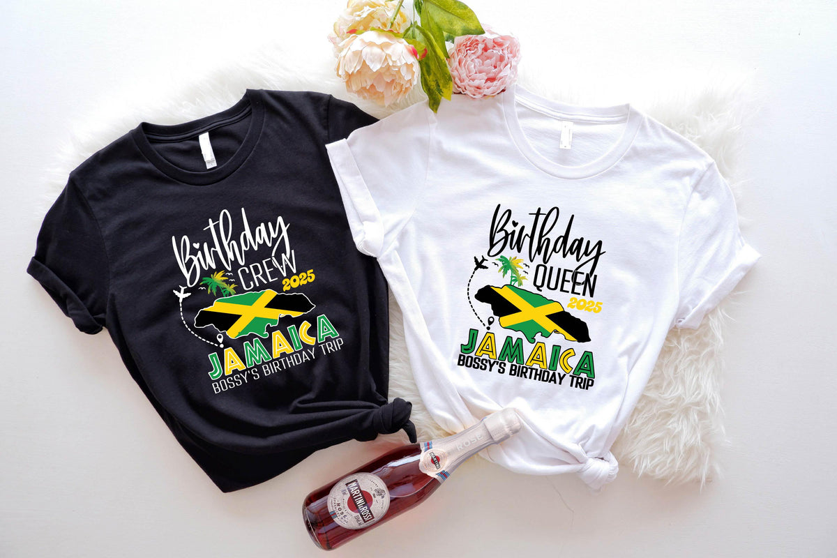 Jamaica Birthday Trip T shirt Personalized Name Birthday Shirt Jamaica Birthday Queen Tee Jamaica Birthday Crew Shirt Birthday Squad Tee Graphic Tee – Everyday Comfort · Great Gift For Fans