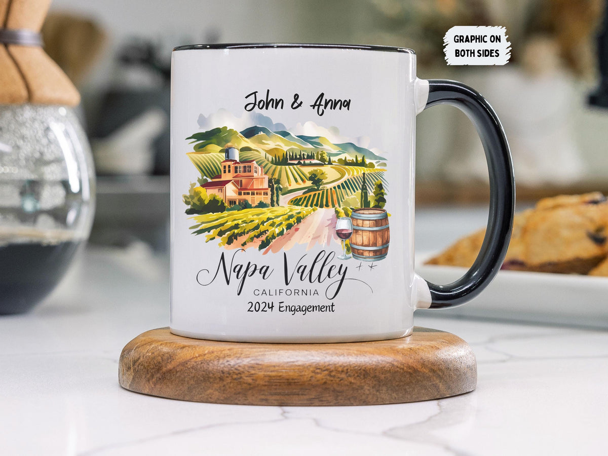 Personalized Napa Valley Coffee Mug Custom Ceramic Cup Rustic Drinkware Vintage Style Unique Gift for Wine Lovers Graphic Tee – Fan Favorite · Must-Have Style