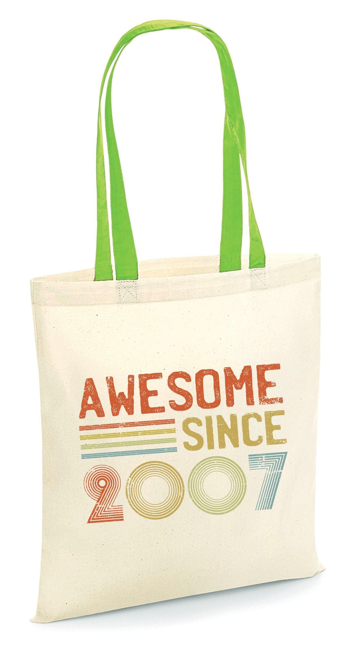 Awesome Since 2007 Tote Bag 18th Birthday Tote Bag Born in 2007 Gift 18 Years Old Celebration Party Bag Reusable Shopping Bag Tote Bag – Everyday Comfort · Perfect For Daily Wear