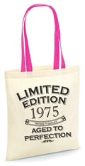 Limited Edition 1975 Aged to Perfection Tote Bag 50th Birthday Gift Born in 1975 50 Years Old Party Bag Bag for Life Tote Bag – Feel-Good Design · Trending Graphic Apparel