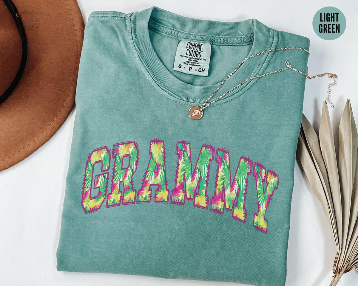 Tropical Grammy Shirt Floral Grandma Tshirt Colorful Beach TShirt Custom Grammie Comfort Colors Mothers Day Gift Hawaii Vacation Tee Graphic Tee – Aesthetic Look · Trending Graphic Apparel