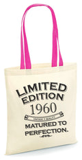 Fun 65th birthday tote bag born in 1960 gift 65 years old accessory unique 65th party bag durable bag for life limited edition design Tote Bag – Fan Favorite · High-Quality Print
