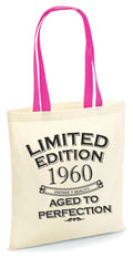 Limited Edition 1960 Tote Bag 65th Birthday Tote Bag Born in 1960 Gift 65 Years Old Tote 65th Party Bag Bag for Life Tote Bag – Feel-Good Design · High-Quality Print