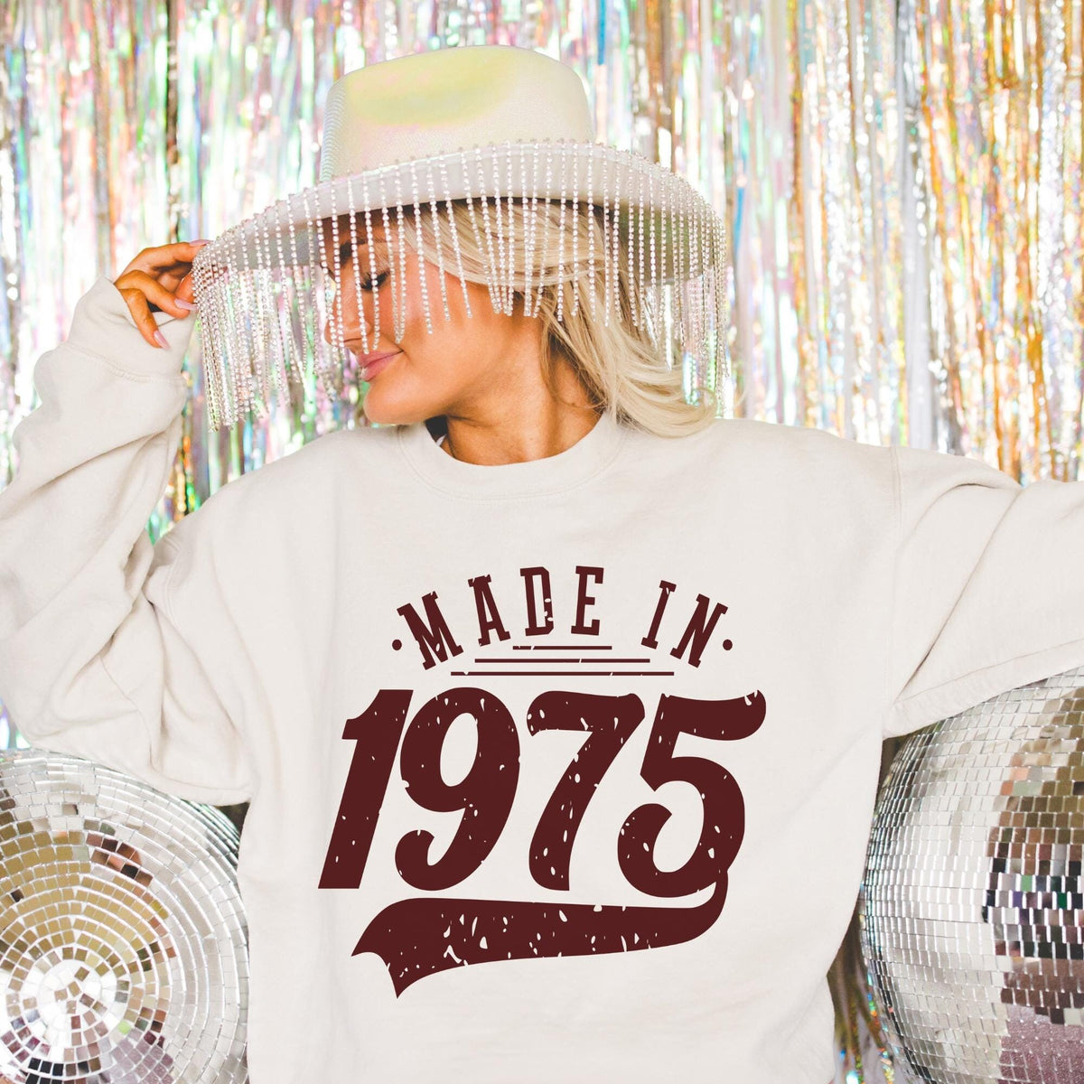 Made In 1975 50th Birthday Sweatshirt 50th Birthday Gift for Men 50th Birthday Gift for Women Birthday Sweatshirt 50th Birthday Shirt Sweatshirt – Bold Style · Trending Graphic Apparel