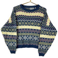 Vintage Grandma Knit Wool Sweater Womens Large Blue Made In Italy Fair Isle 80s Graphic Tee – Easygoing Wear · Great Gift For Fans