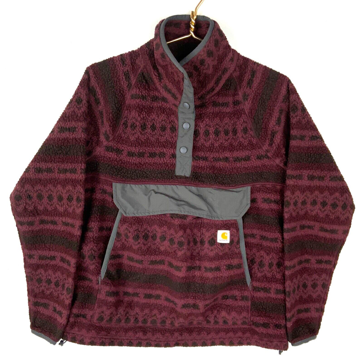 Carhartt SnapT Fleece Sweater Jacket Women39s Medium Red Relaxed Fit Work Wear Graphic Tee – Premium Graphic · Must-Have Style