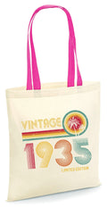 Vintage 1935 Tote Bag Limited Edition 90th Birthday Bag 90 Years Old Born in 1935 Gift 90th Party Bag Tote Bag for Life Tote Bag – Soft Feel · Must-Have Style