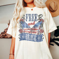 Free and Brave Retro July 4th Shirt July 4th Tee Independence Day Shirt 4th of July Party TShirt Trendy Usa Celebration Graphic Tee – Easygoing Wear · Must-Have Style