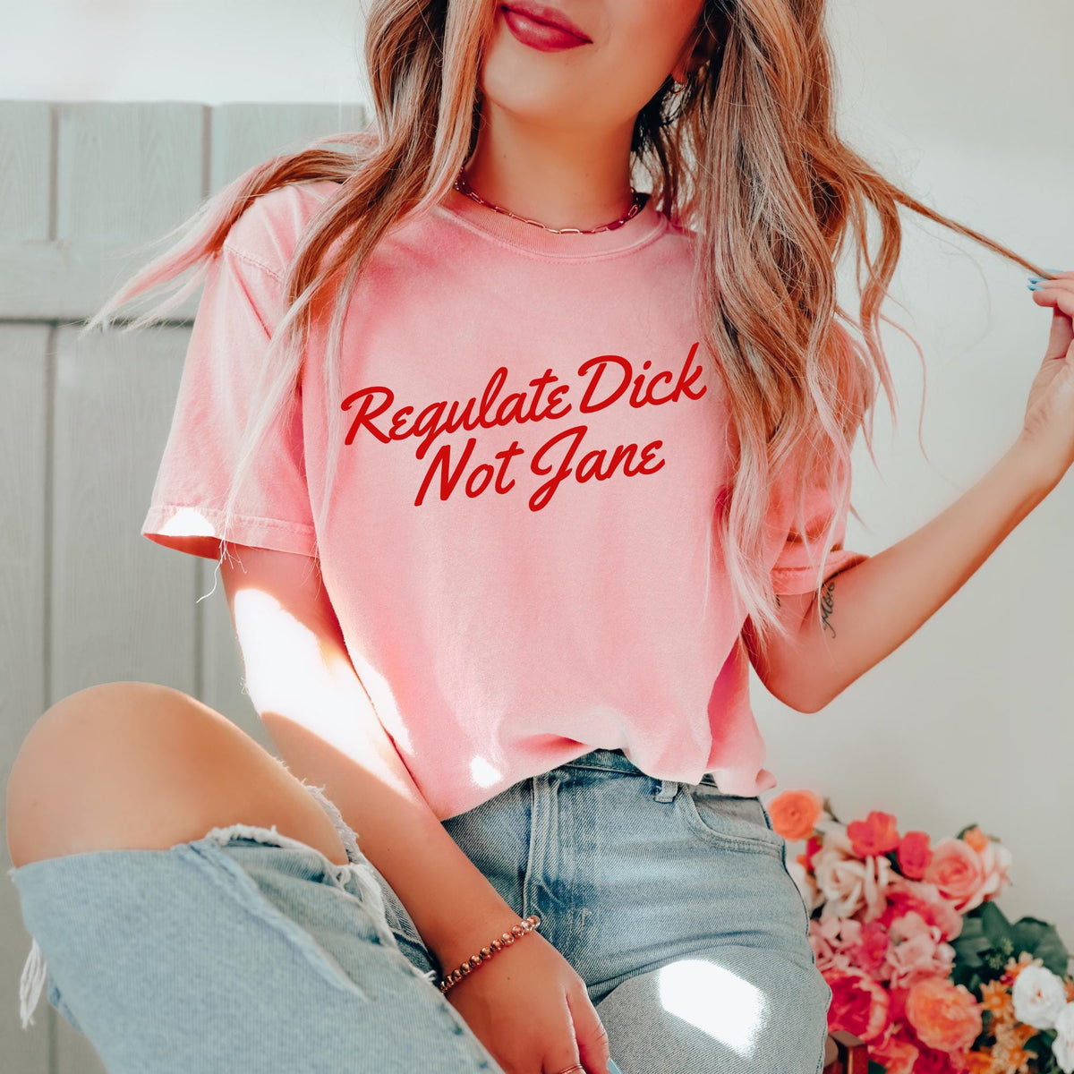 Comfort Colors Regulate Dick Not Jane Shirt Reproductive Rights Roe v Wade Shirt Abortion Rights Social Justice Feminism Pro Choice Graphic Tee – Premium Graphic · Great Gift For Fans
