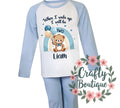 2nd Birthday PJs Boys Second Birthday Pyjamas Nightwear Gift Ideas Cute Baby Bear Blue Personalised Name Number 2 Two Outfit 1033 Graphic Tee – Bold Style · Top Pick For Any Outfit