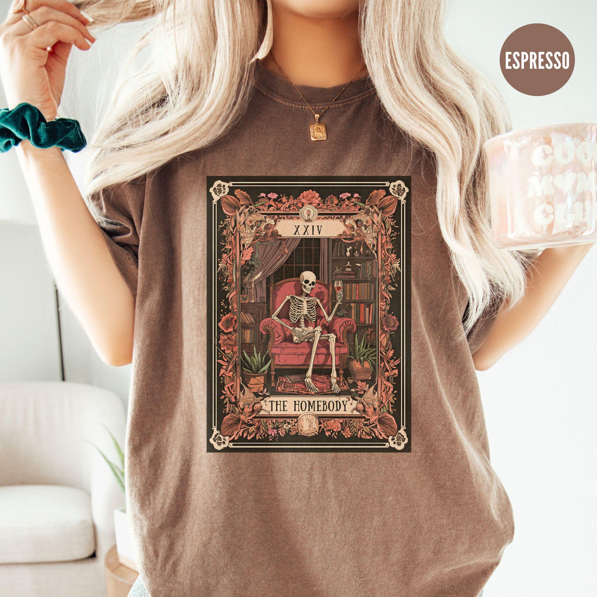 The Homebody Tarot Card Shirt Sarcastic Skeleton Tee The Homebody Club Tshirt Mystical Mama Spooky Introvert GiftFunny Antisocial Merch Graphic Tee – Easygoing Wear · Top Pick For Any Outfit