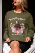 Queen Mary Tudor Famous Queens European History Sweatshirt Tudor History Gift 16th Century Women39s History Floral Royal History Crewneck Sweatshirt – Fan Favorite · High-Quality Print