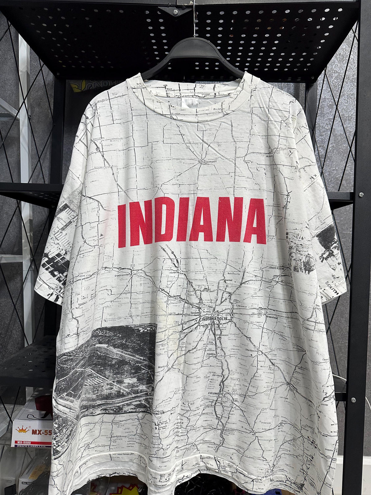 Vintage 90s Indiana Map T Shirt Size 2XL USA State Outline Tee 1990s Travel Souvenir Shirt Midwest Geography Tourist Attraction Apparel Graphic Tee – Cozy Vibes · Trending Graphic Apparel