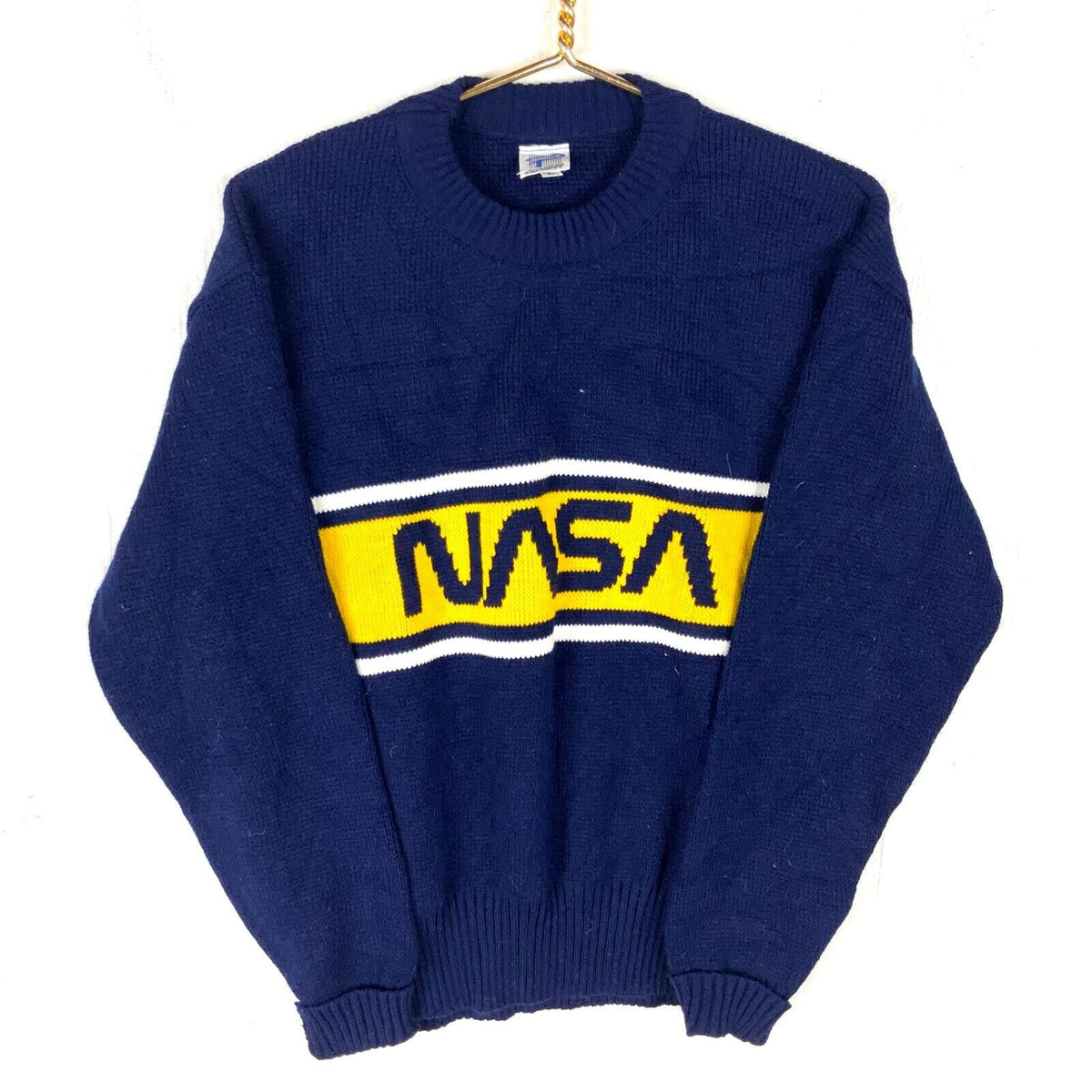 Vintage Nasa Knit Crewneck Sweater Large Blue Made In Usa 1980s Graphic Tee – Soft Feel · High-Quality Print