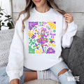 Boho Mardi Gras Queen Sweatshirt Coquette New Orleans Sweater Carnival Party Sweater Women Nola Outfit Girly Fleur De Lis Bow Sweater Sweatshirt – Soft Feel · High-Quality Print