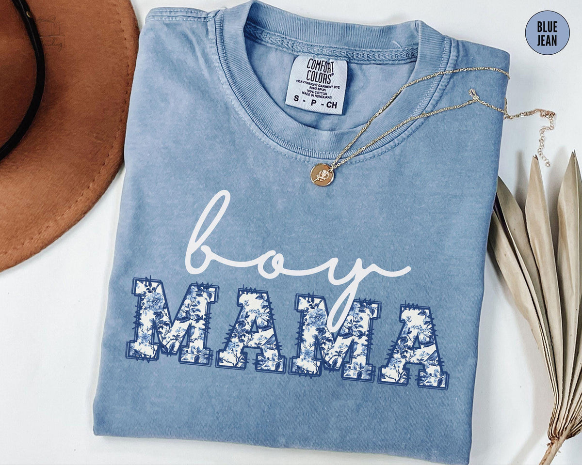 Boy Mama TShirt Toile Boy Mama Shirt New Mom Pregnancy AnnouncementGender Reveal Tee Baby Announcement Baby Shower Gift Graphic Tee – Warm & Stylish · Top Pick For Any Outfit