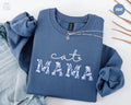 Toile Cat Mama Sweatshirt Funny Cat Mom Shirt New Cat Owner Gift Kitty Lover Crewneck Floral Cat Womens Sweater Mothers Day Gift Sweatshirt – Easygoing Wear · High-Quality Print