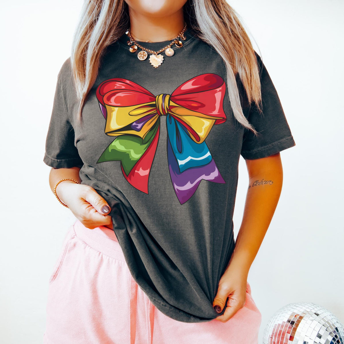 Pride Bow Shirt LGBTQ Shirt Queer Shirt Lesbian Shirt LGBTQ Shirt Gay Pride Shirt Equality Shirt Gay Pride Month Shirt Pride Coquette Graphic Tee – Warm & Stylish · Trending Graphic Apparel