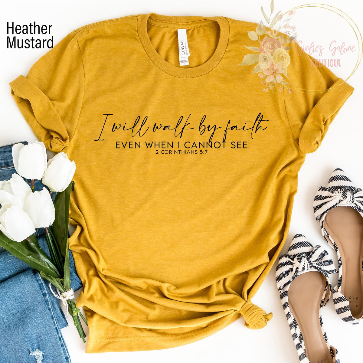 I Will Walk By Faith Shirt Christian T shirt Christian Shirts Bible Verse Easter Gift Easter Shirt Christian Tshirts Religious Gifts Graphic Tee – Everyday Comfort · Perfect For Daily Wear