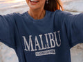 Malibu California Beach Crewneck Sweatshirt Cali Vacation Shirt Spring Break CA Pullover Sweatshirt – Cozy Vibes · Must-Have Style