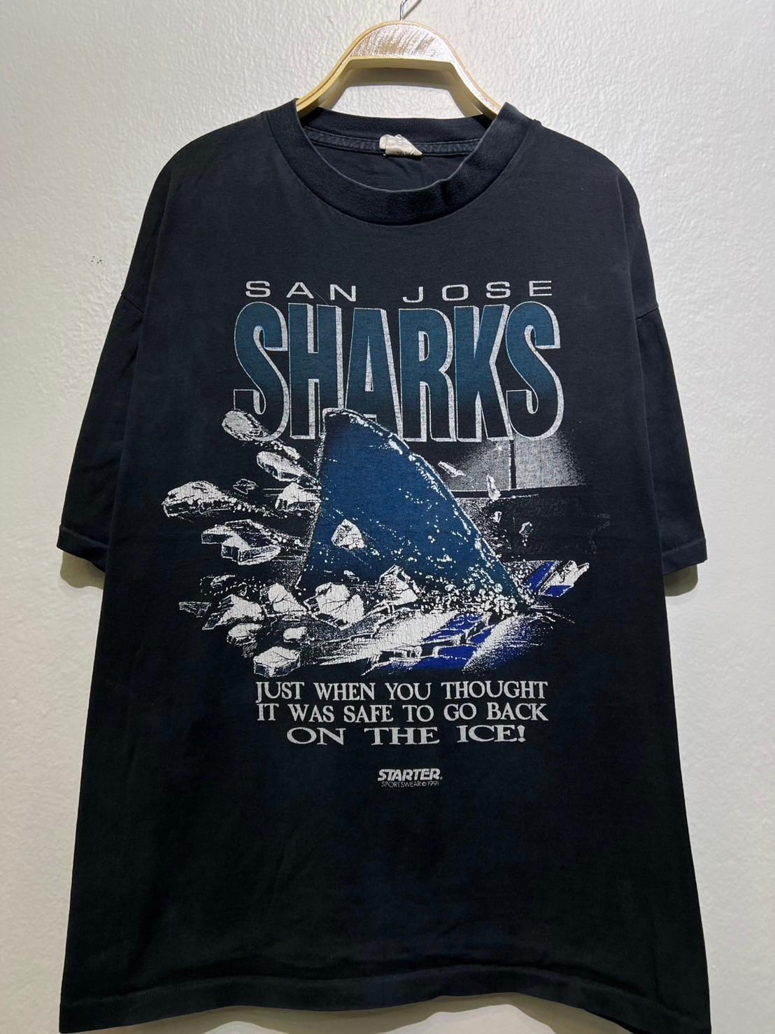 Vintage 1991 San Jose Sharks NHL Hockey Just When You Thought It Was Safe To Go Back On The Ice Slogan T Shirt Size L Graphic Tee – Easygoing Wear · Trending Graphic Apparel