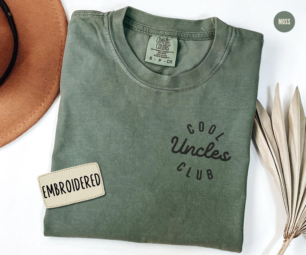 Embroidered Cool Uncles Club Tshirt Uncle Shirt New Uncle Gift Pregnancy Announcement for Uncle Uncle Birthday Gift Graphic Tee – Aesthetic Look · High-Quality Print