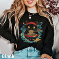Noodle Cat Sweatshirt Funny Ramen Sweater Cat Lover Gift Ramen Lover Gift Japanese Sweatshirt Black Cat Sweater Japan Foodie Cat Mom Sweatshirt – Warm & Stylish · Must-Have Style