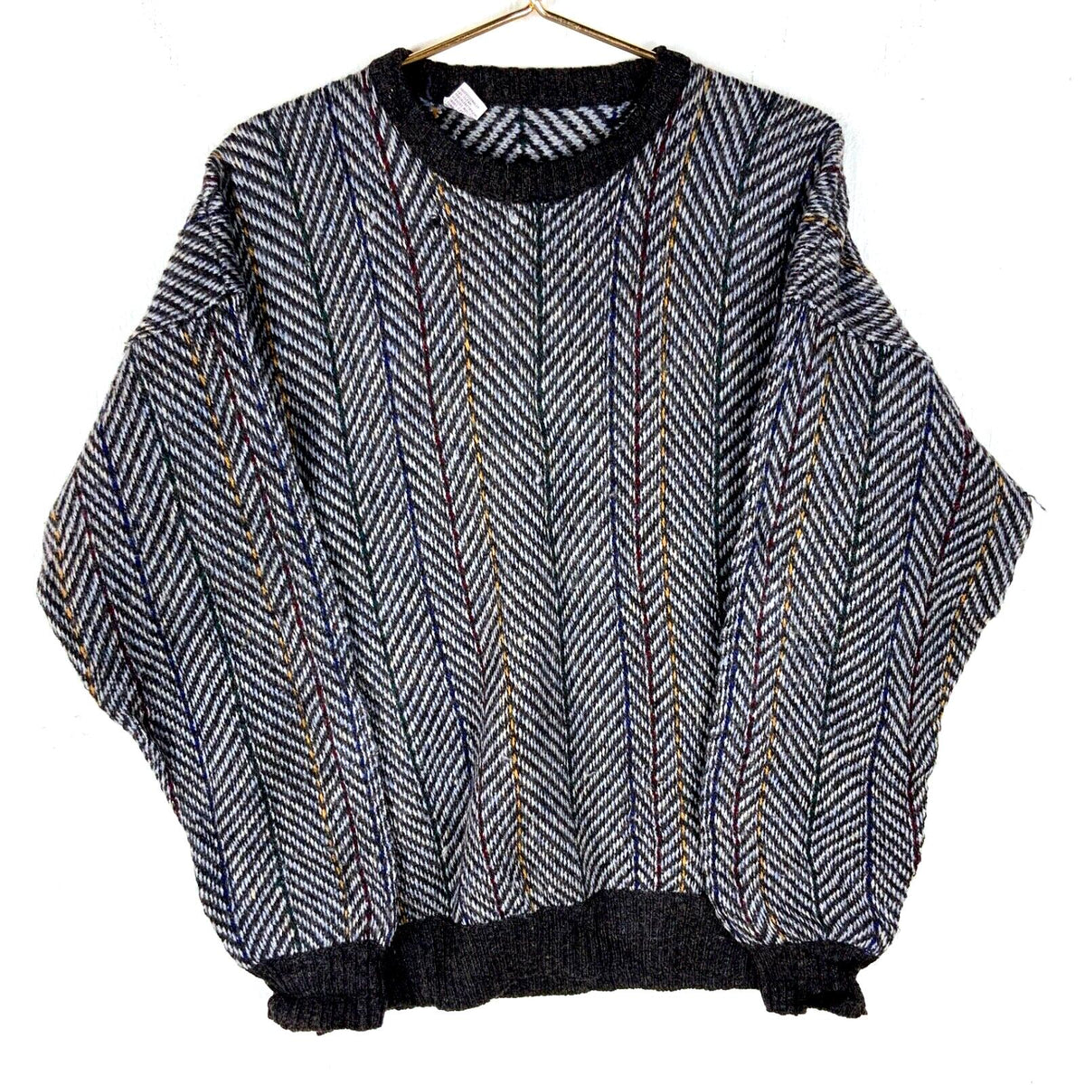Vintage Grandpa Knit Shetland Wool Crewneck Sweater Medium Pattern 90s Graphic Tee – Cozy Vibes · Perfect For Daily Wear