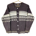 Vintage 1970s Nordic Knit Wool Sweater Small Gray Cardigan Fair isle Graphic Tee – Cozy Vibes · Must-Have Style