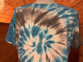 Vintage 90s Blank White Black And Blue Tye Dye Swirl Tshirt XL Graphic Tee – Aesthetic Look · Must-Have Style