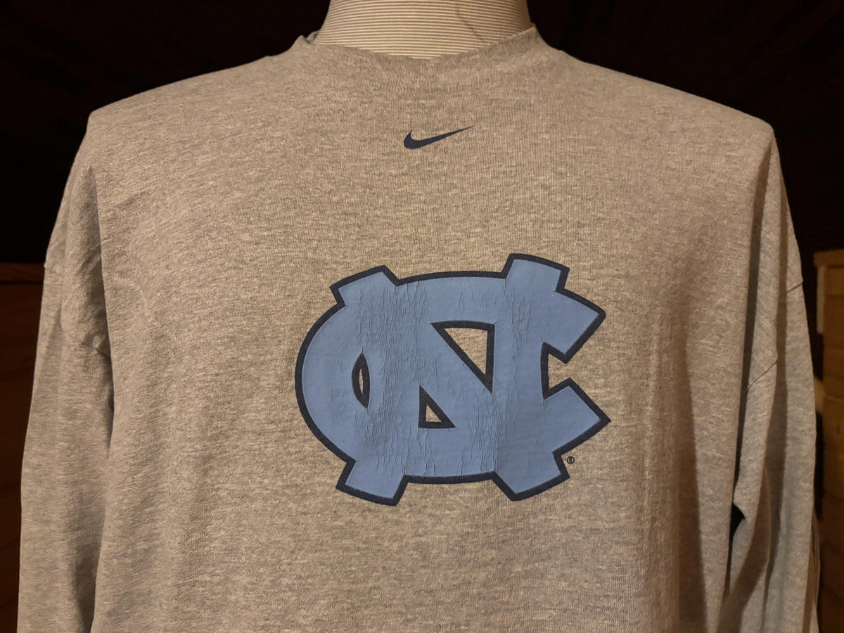 Vintage 90s Nike Center Swoosh University Of North Carolina UNC Tar Heels Long sleeve Tshirt XL Graphic Tee – Premium Graphic · High-Quality Print