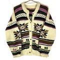 Vintage Grandma Knit Sweater Womens Medium White Cardigan Pattern 90s Graphic Tee – Warm & Stylish · Top Pick For Any Outfit